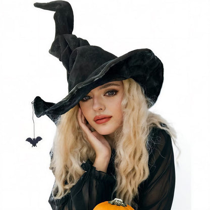 Plusock Gothic Buckle Spider Accent Halloween Witch Hat - B - One Size - image 1