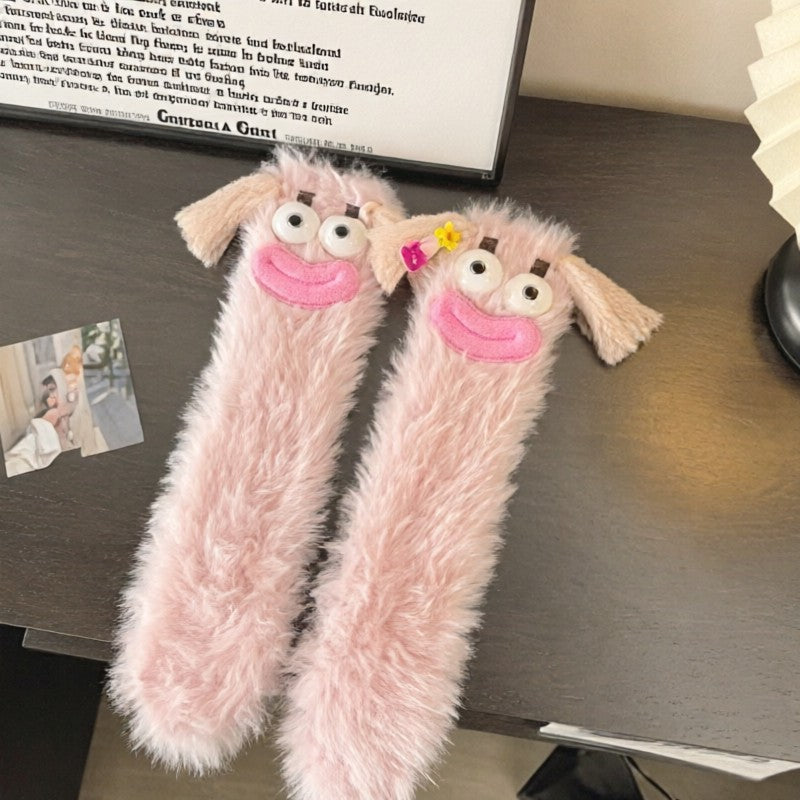 Plusock Kawaii Character Cozy Home Slipper Socks - LightPink - EU35-39(US2-6) - image 0
