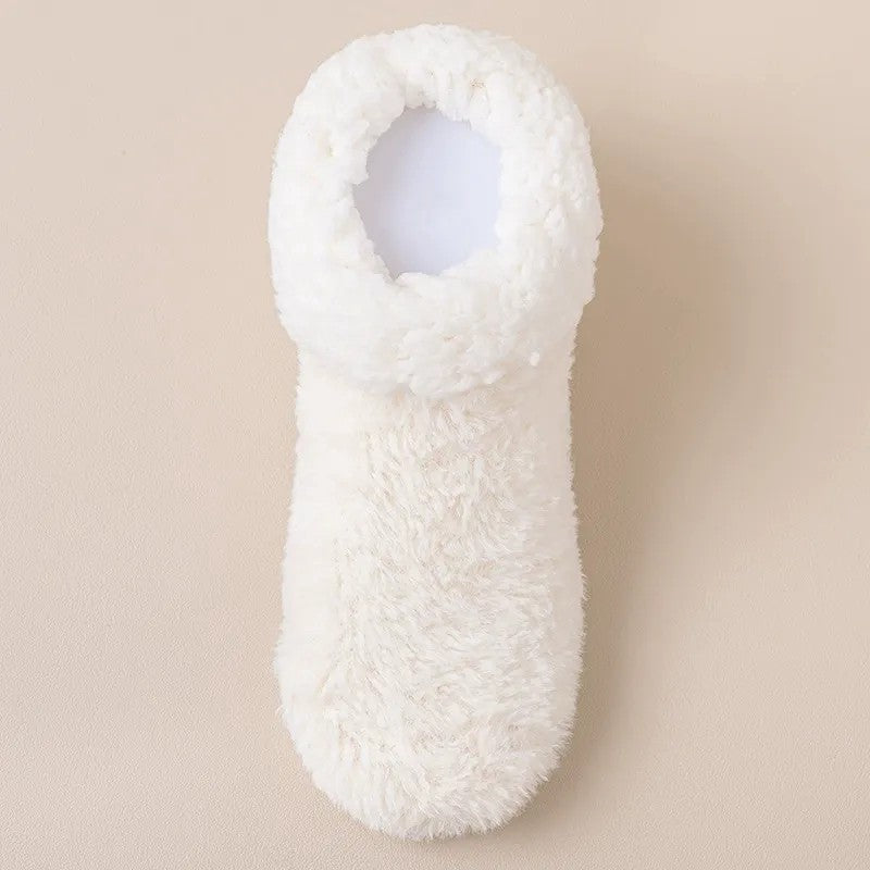Plusock Cozy Sherpa Cuff Closed Toe Home Slipper Socks(2 Pairs) - Beige - EU36-39(US3-5) - image 4
