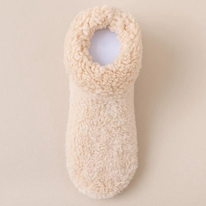Plusock Cozy Sherpa Cuff Closed Toe Home Slipper Socks(2 Pairs) - Khaki - EU36-39(US3-5) - image 3