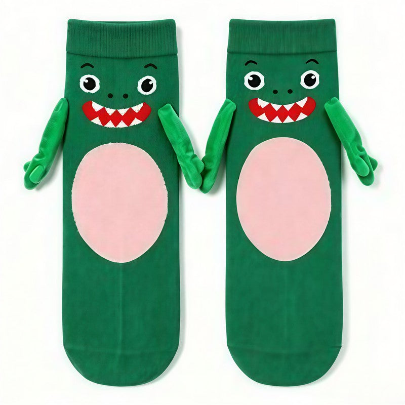 Plusock Cozy Hand Holding Animal Mid-Calf Socks(2 Pairs) - G - EU36-41(US3-8) - image 6