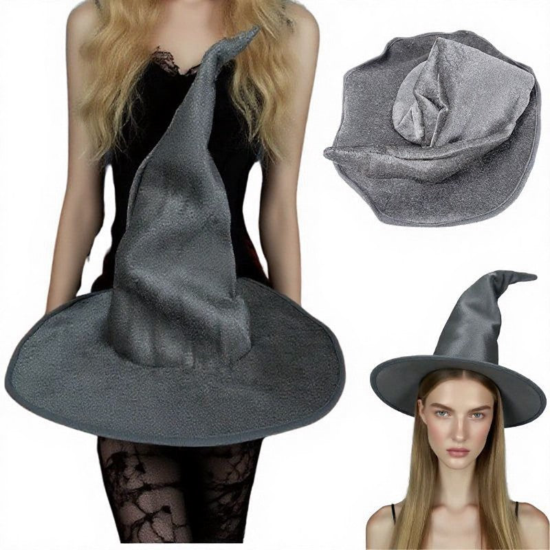 Plusock Twisted Velvet Witch Hat - Gray - One Size - image 6