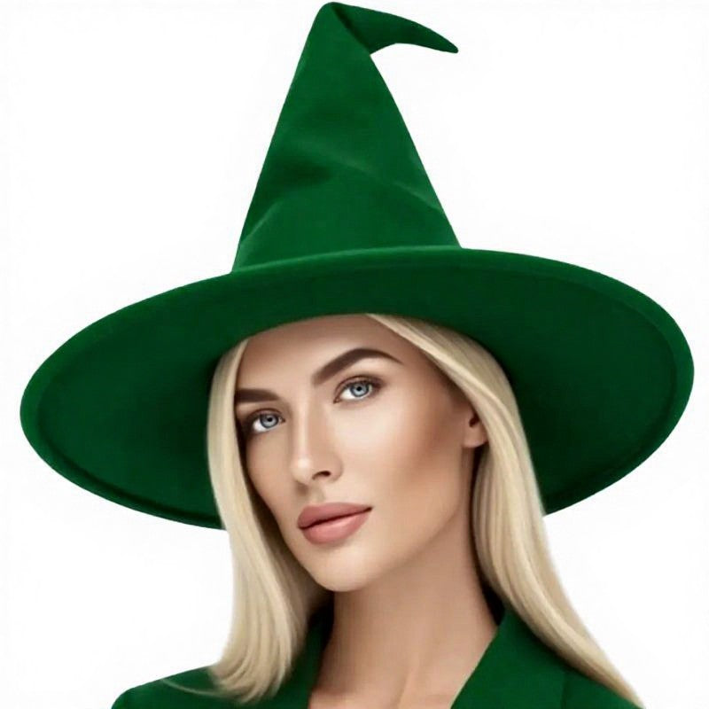 Plusock Classic Pointed Witch Costume Hat - Green - One Size - image 0