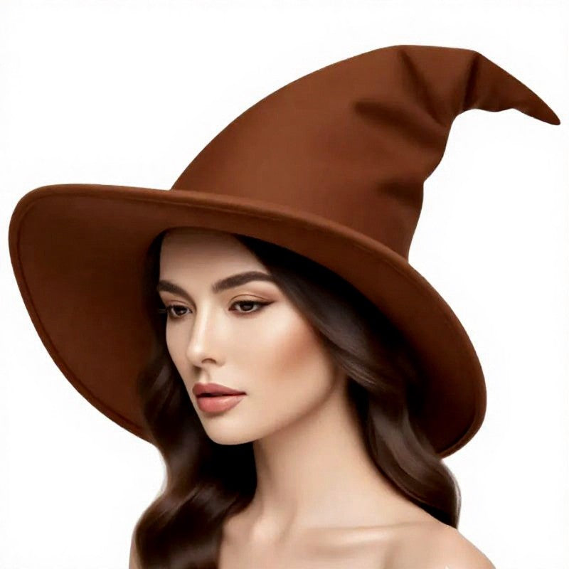 Plusock Classic Pointed Witch Costume Hat - Brown - One Size - image 1