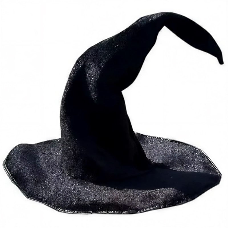 Plusock Sculpted Wide Brim Halloween Witch Costume Hat - Black - One Size - image 1