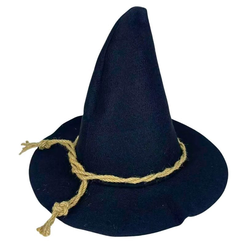 Plusock Vintage Rope Trim Witch Hat - Black - One Size - image 0
