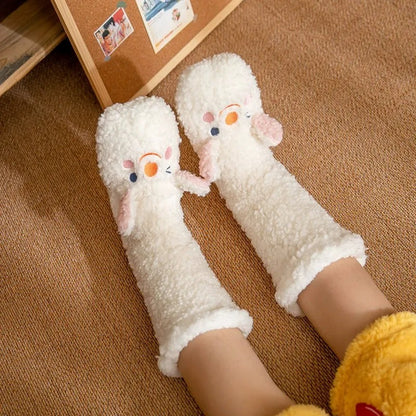 Plusock Cozy Duck Plush Tall Lounge Slipper Socks - E - EU35-42(US2-8) - image 4