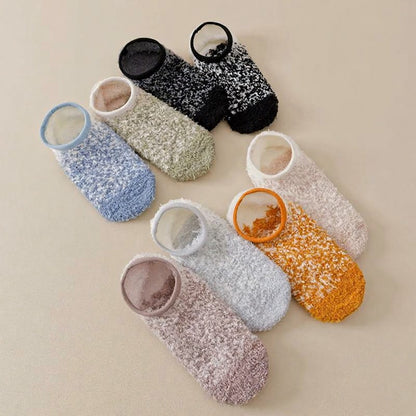 Plusock Cozy Chenille Low Cut Anti Slip Home Slipper Socks(3 Pairs) - image 0