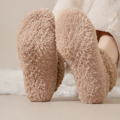 Plusock Cozy Sherpa Cuff Closed Toe Home Slipper Socks(2 Pairs) - image 6