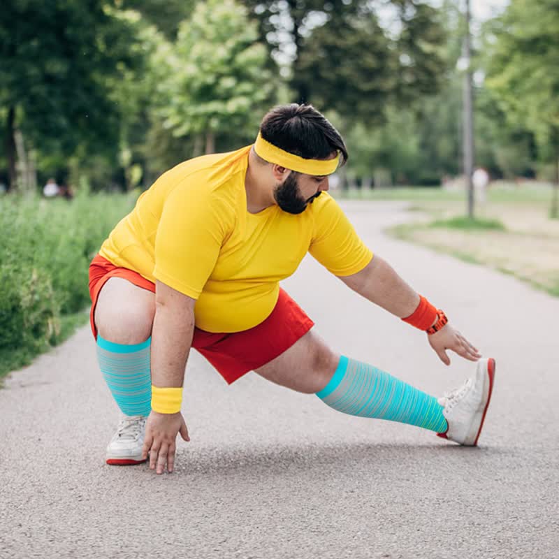 Plusock Plus Size Bright Stripe Compression Socks 2XL-7XL(3 Pairs) - image 3