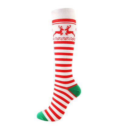 Christmas Knee High Compression Socks(6 Pairs)