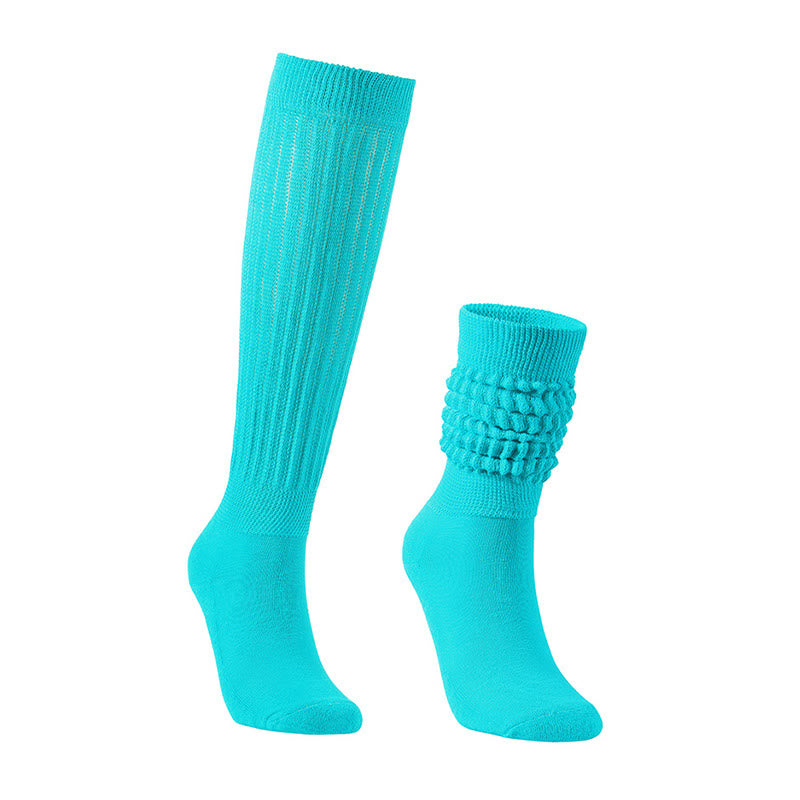 Plusock Solid Color Threaded Slouch Socks(2 Pairs) - Sky Blue - EU36-42(US3-8.5) - image 3