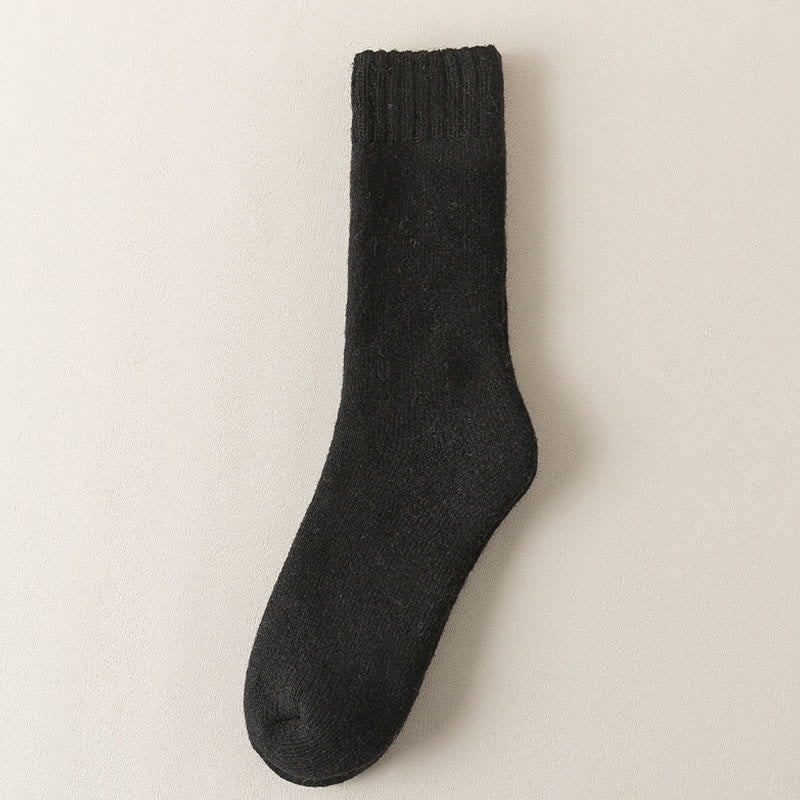 Plusock Plus Size Thickened Quarter Socks(5 Pairs) - Black - EU38-45(US5-11) - image 3