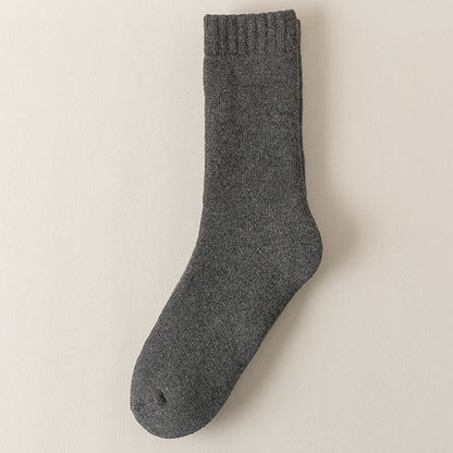 Plusock Plus Size Thickened Quarter Socks(5 Pairs) - Dark Grey - EU38-45(US5-11) - image 7