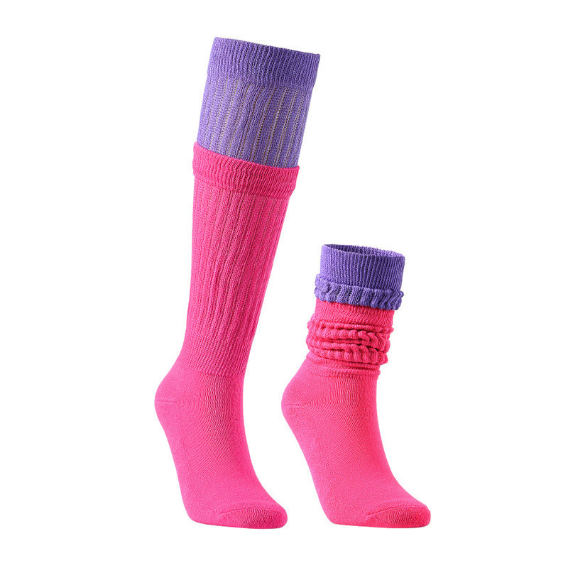 Plusock Color Block Slouch Socks(2 Pairs) - Rose A - EU36-42(US3-8.5) - image 2
