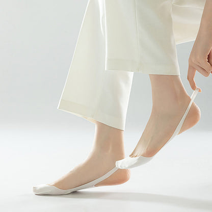 Plus Size Solid Color Padded Half No Show Socks(8 Pairs)