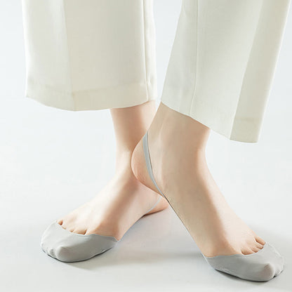 Plus Size Solid Color Padded Half No Show Socks(8 Pairs)
