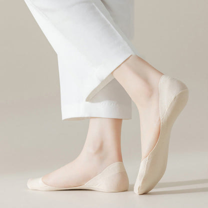 Plus Size Ultra Low No Show Socks(5 Pairs)