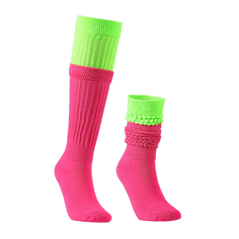 Plusock Color Block Slouch Socks(2 Pairs) - Rose B - EU36-42(US3-8.5) - image 3