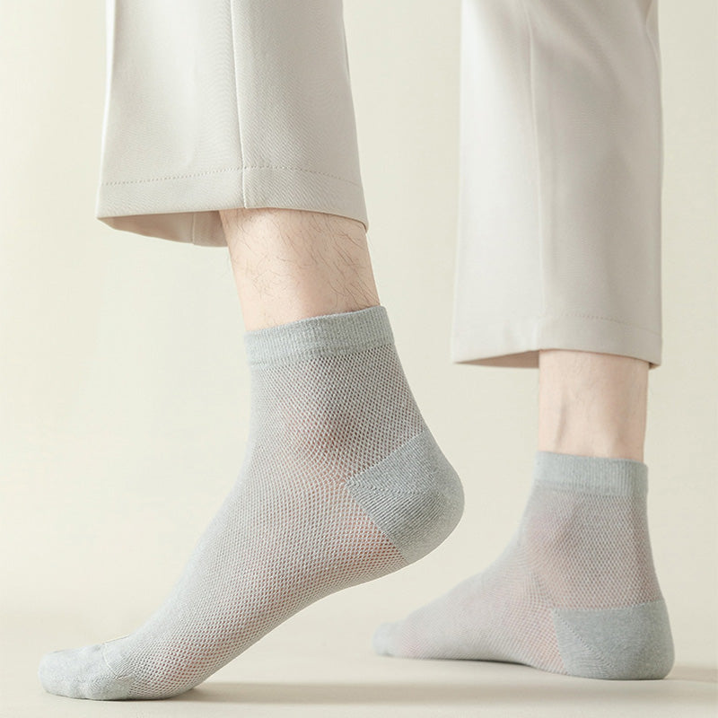 Plus Size Mesh Breathable Sports Ankle Socks(7 Pairs)