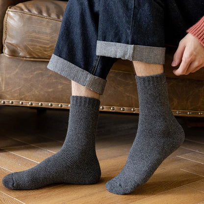 Plusock Plus Size Thick Insulated Heated Winter Crew Socks(5 Pairs) - image 4