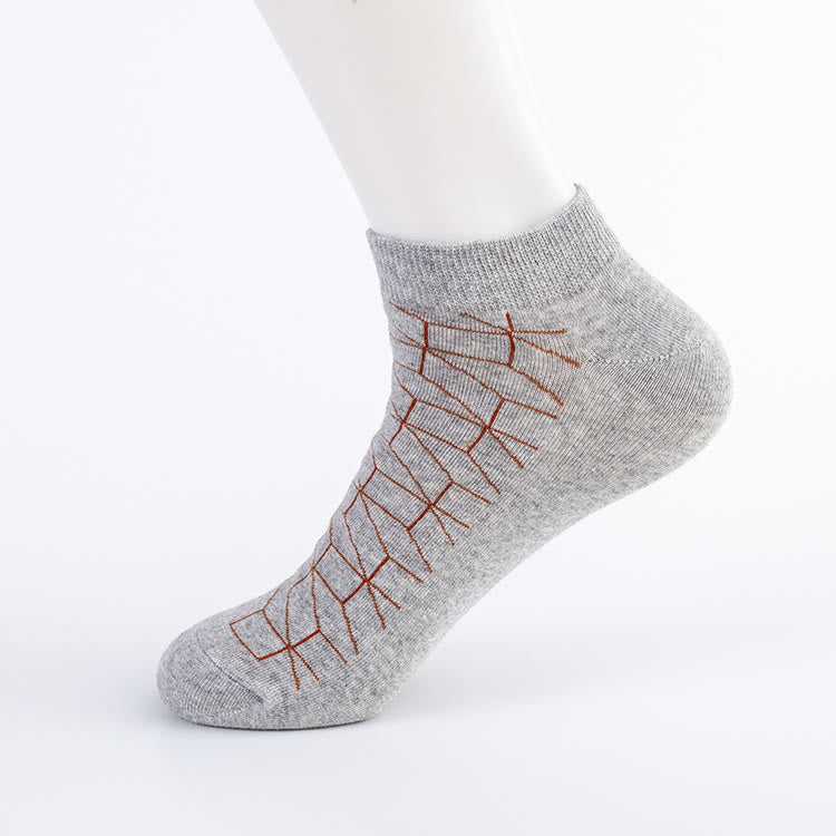 Plusock Plaid Patterns Ankle Socks(5 Pairs) - image 3