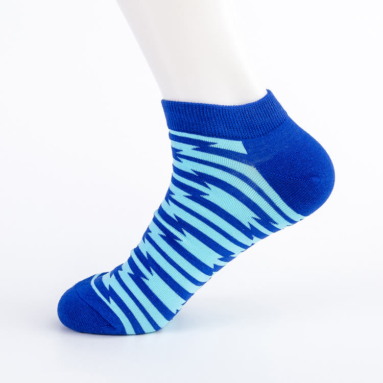 Plusock Plaid Patterns Ankle Socks(5 Pairs) - image 4