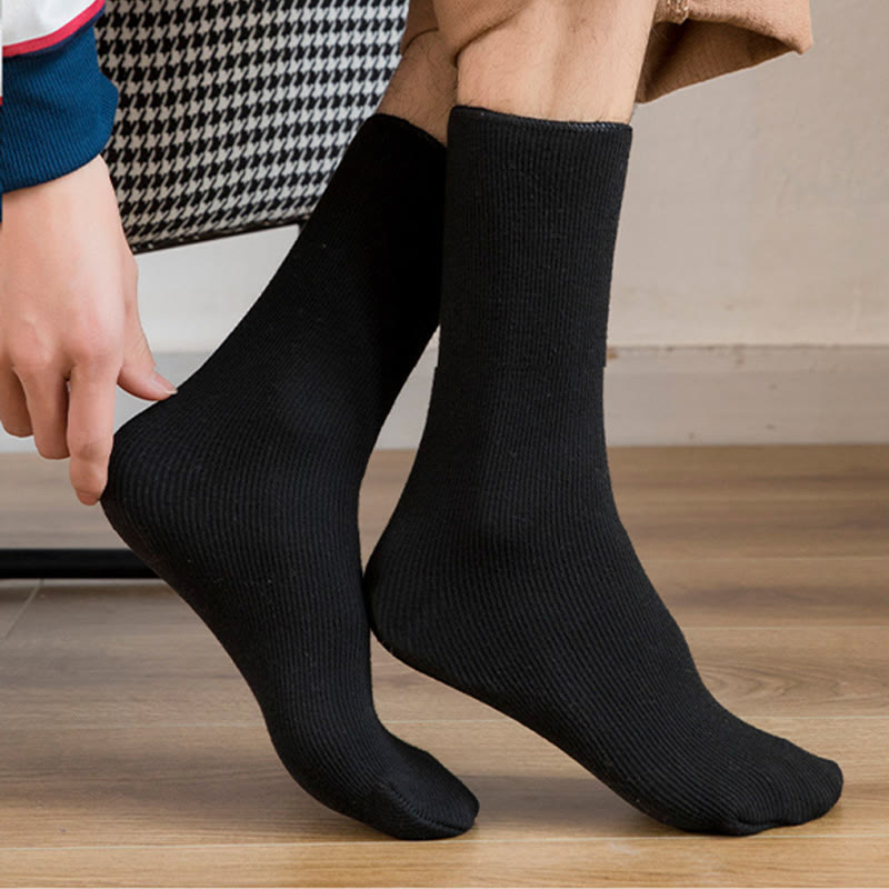 Plusock Plus Size Solid Color Fleece Crew Socks(6 Pairs) - image 8