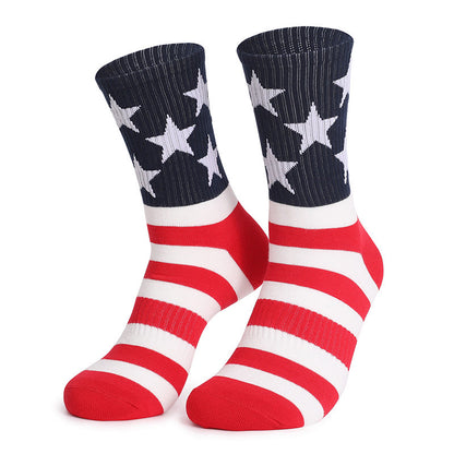Plus Size American Flag Elements Quarter Socks(4 Pairs)