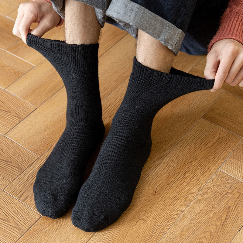Plusock Plus Size Thick Insulated Heated Winter Crew Socks(5 Pairs) - image 10