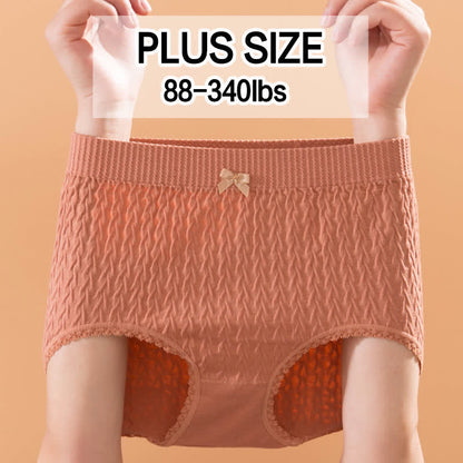 Plusock Plus Size High-Waisted Bow Tie Panty(5 Pairs) - image 0