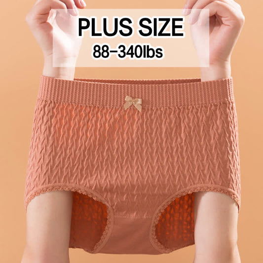 Plusock Plus Size High-Waisted Bow Tie Panty(5 Pairs) - image 0