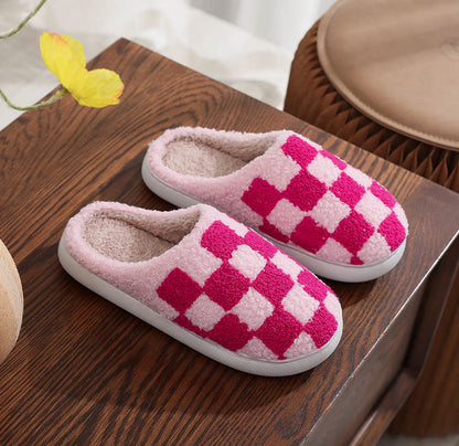 Plusock Plus Size Checkerboard Slippers