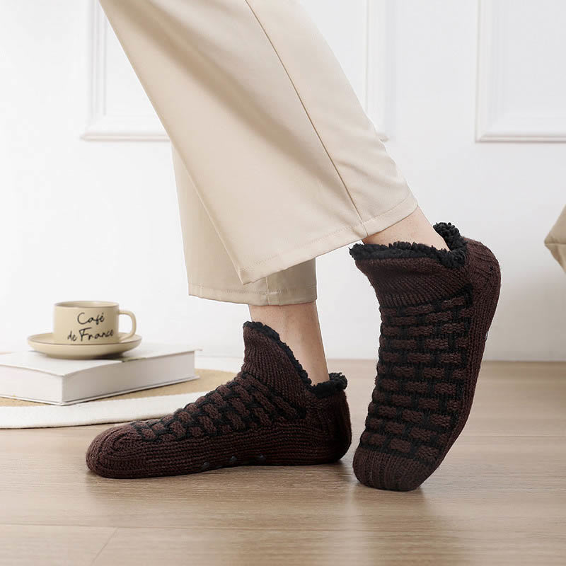 Plus Size Rectangular Grid Slipper Socks – plusock