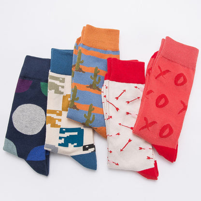 Plusock Plus Size Street Trend Quarter Socks(5 Pairs)