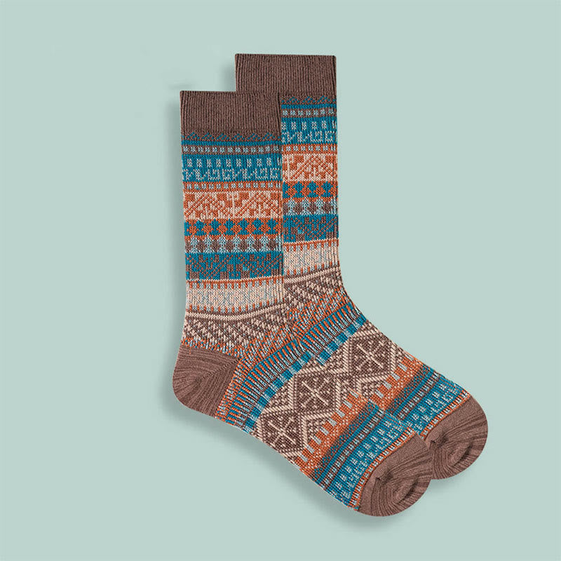 Plusock Retro Soft Cotton Quarter Socks(10 Pairs) - Brown - EU37-43(US4-9) - image 8