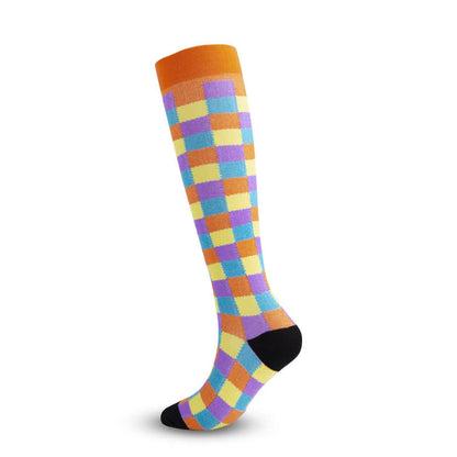 Plusock Colorful Puzzle Compression Socks(4 Pairs) - image 8