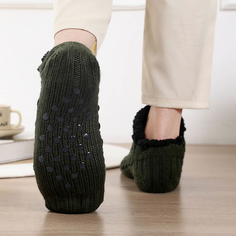 Plus Size Rectangular Grid Slipper Socks