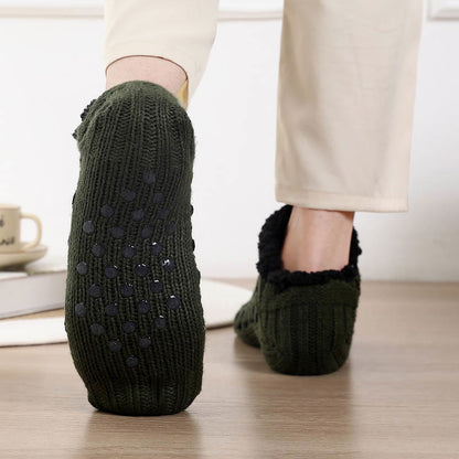 Plus Size Rectangular Grid Slipper Socks