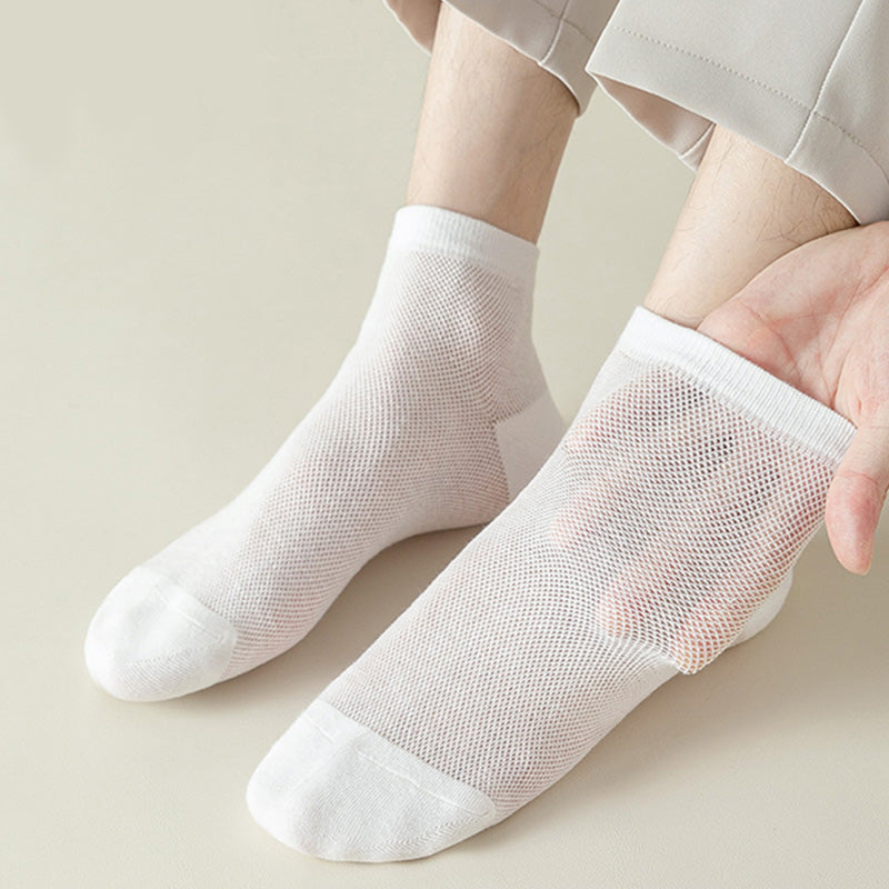 Plus Size Mesh Breathable Sports Ankle Socks(7 Pairs)