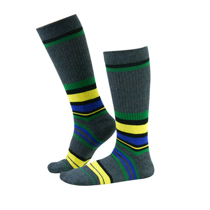 Plusock Dark Green Stripes Knee High Cushioned Socks - image 4
