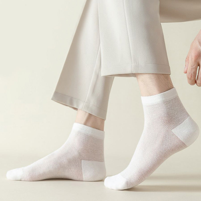 Plus Size Mesh Breathable Sports Ankle Socks(7 Pairs)