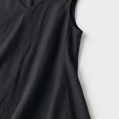 Plusock V-Neck Cotton Linen Maxi Dress - image 5