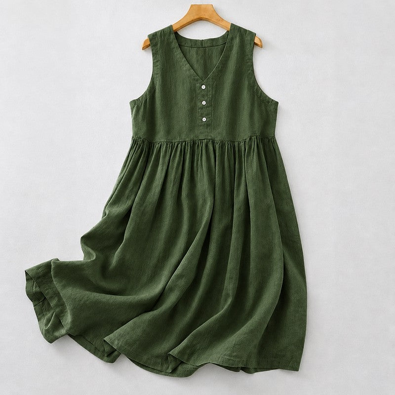 Plusock Textured Button Front Midi Dress - image 7