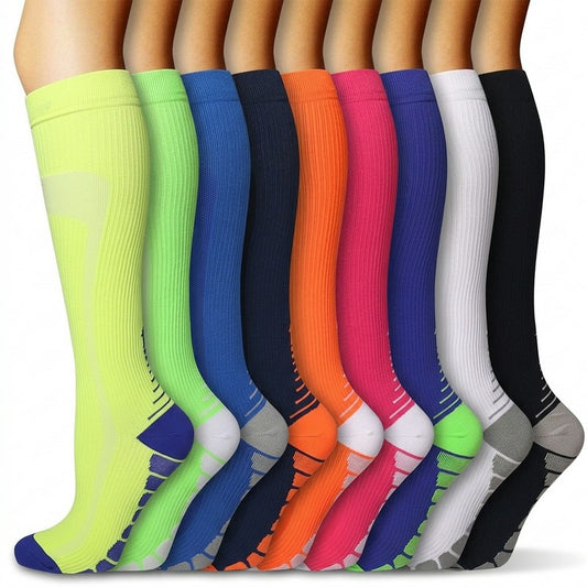 Plusock Solid Color Arrow Pattern Compression Socks(5 Pairs) - image 0