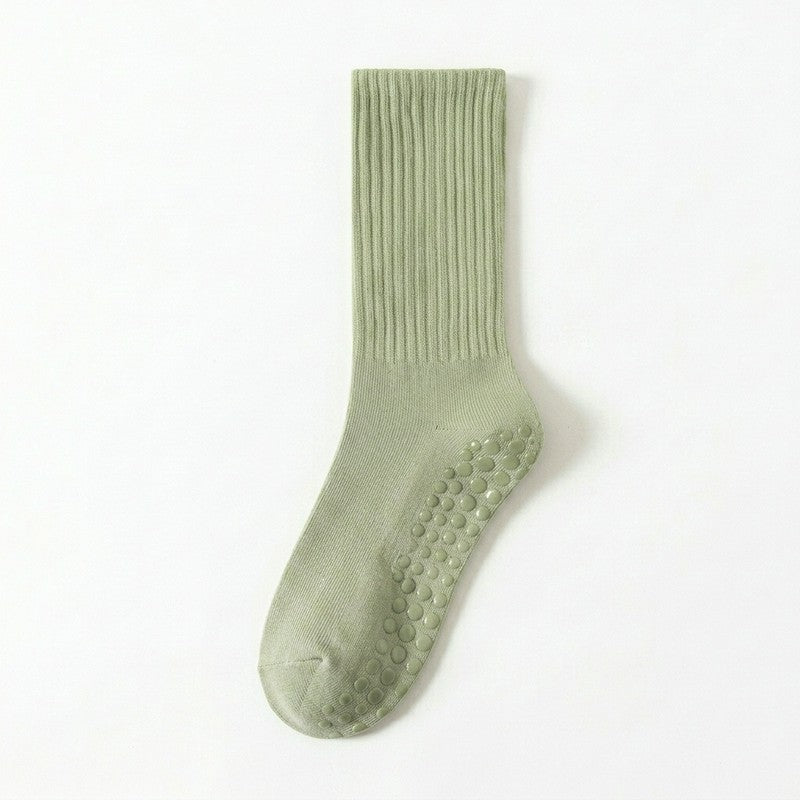 Plusock Soft Ribbed Cotton Blend Yoga Socks(4 Pairs) - Green - EU35-40(US2-7) - image 7