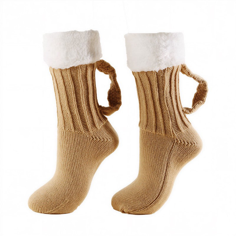 Plusock Cozy Beer Slipper Socks - Khaki - EU37-42(US4-8.5) - image 13