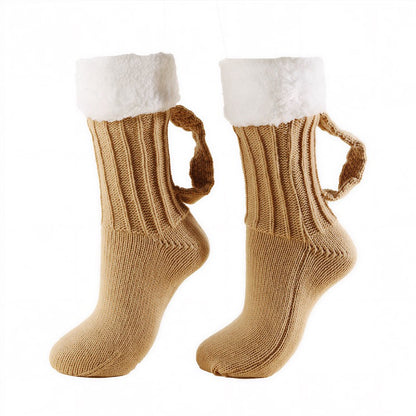 Plusock Cozy Beer Slipper Socks - Khaki - EU37-42(US4-8.5) - image 13