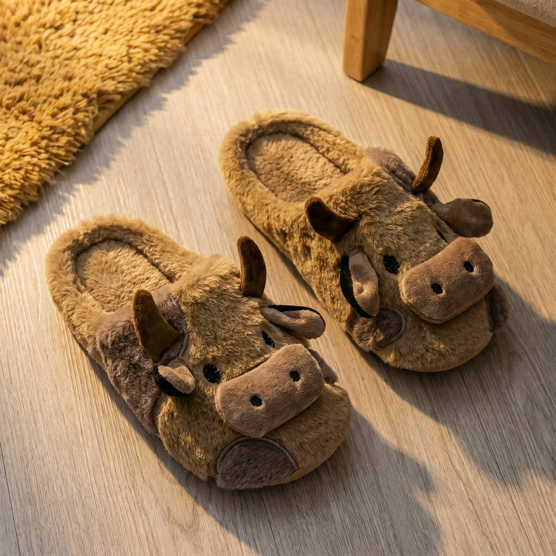 Plusock Cozy Cow Plush House Slippers - image 8