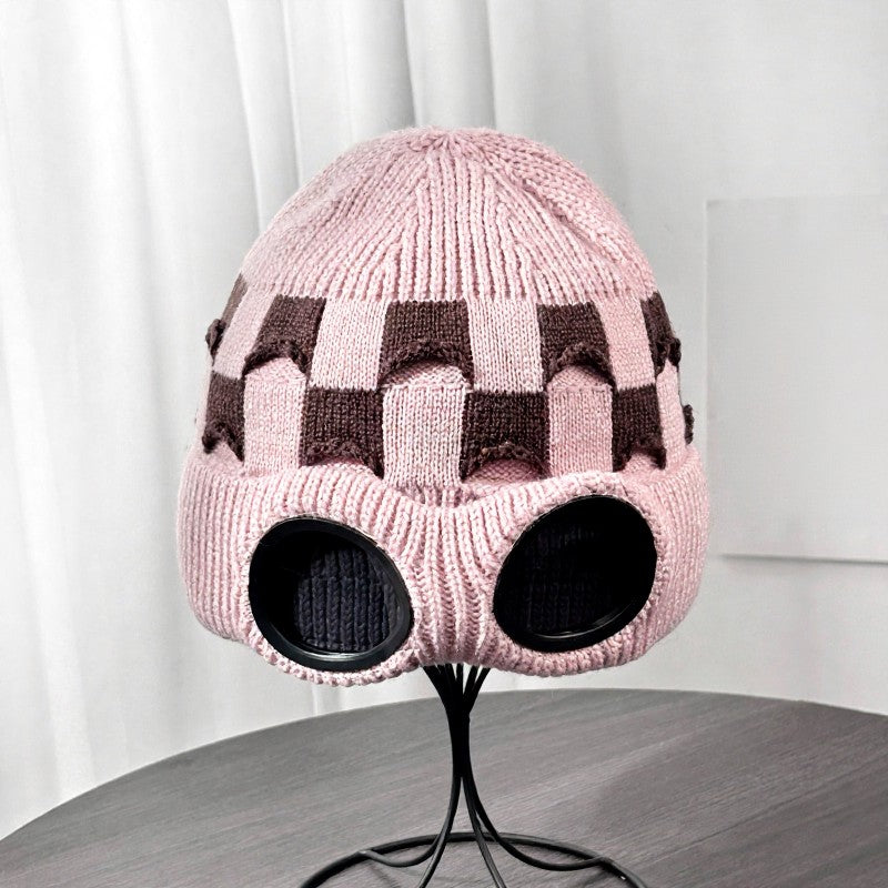 Plusock Ribbed Goggle Beanie - Pink - One Size - image 6